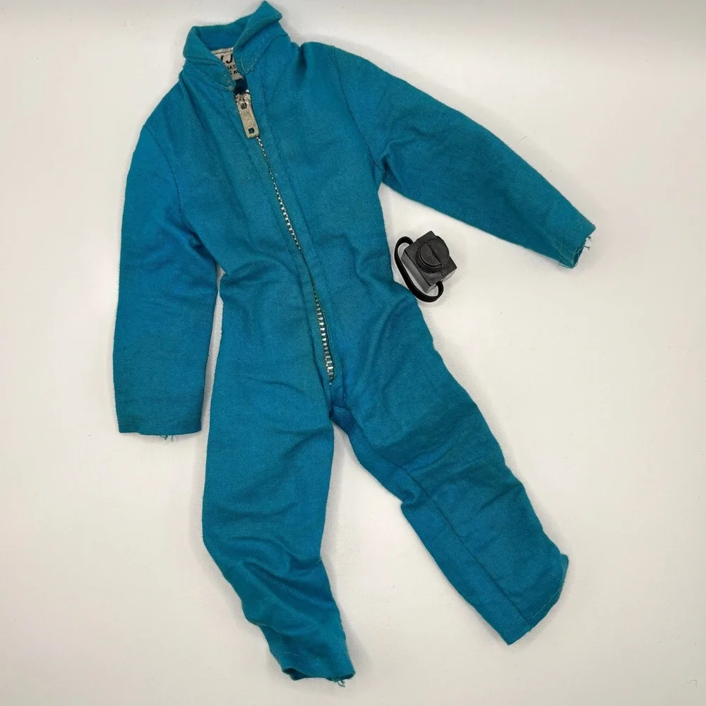 Vintage GI Joe Adventure Team Blue Outfit & Camera Air Adventurer Copter Rescue